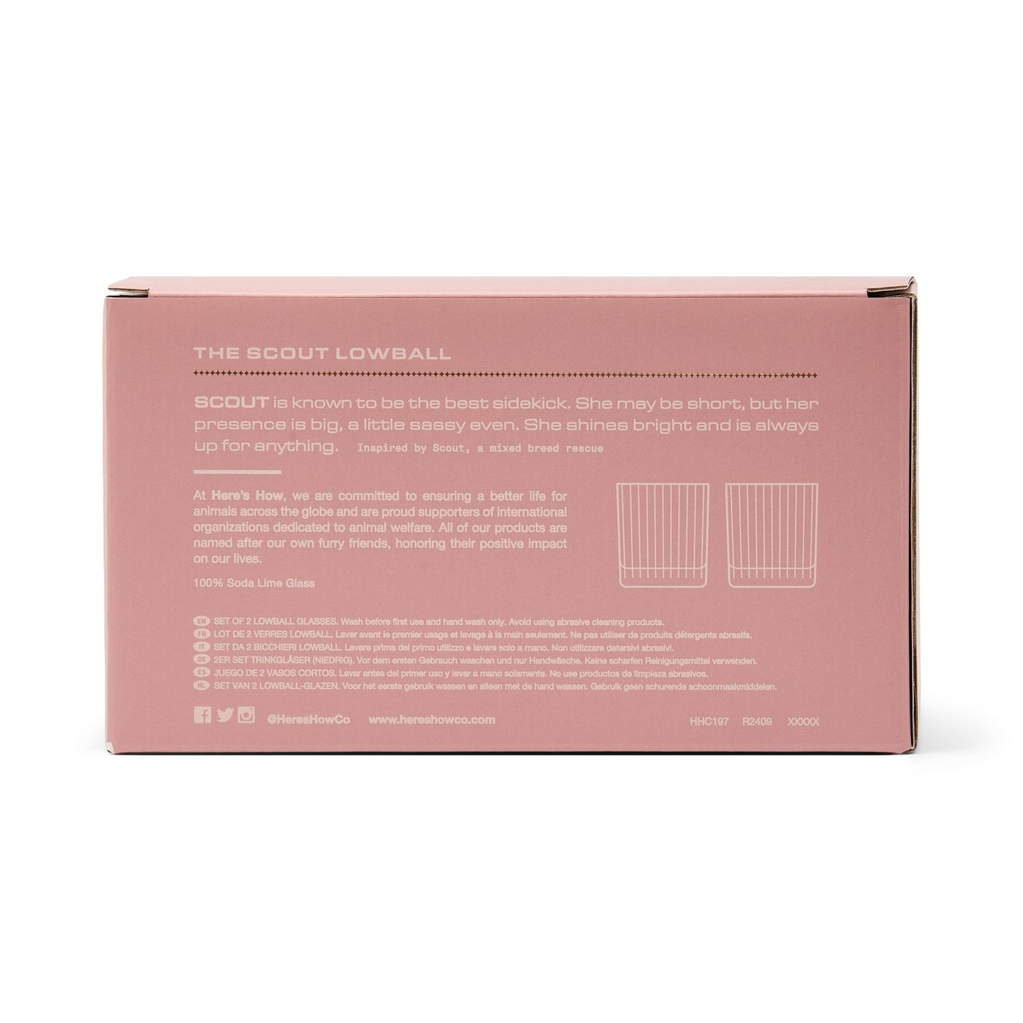 The Scout Lowball Glass - Blush
