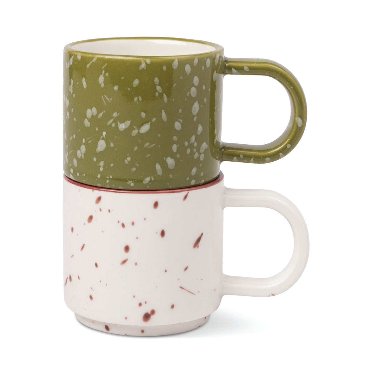 The Simon Espresso Cups Set - Cream + Olive Here's How