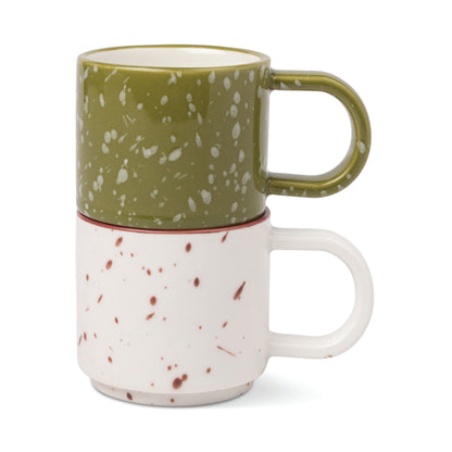The Simon Espresso Cups Set - Cream + Olive Here's How
