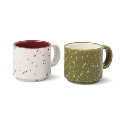 The Simon Espresso Cups Set - Cream + Olive Here's How
