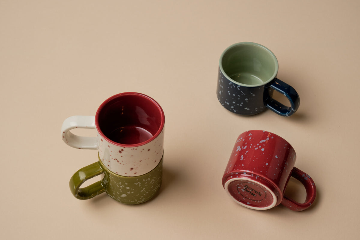 The Simon Espresso Cups Set - Cream + Olive Here's How